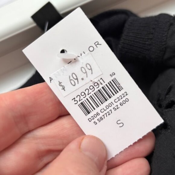 NWT Ann Taylor black cotton cardigan S - Picture 7 of 7